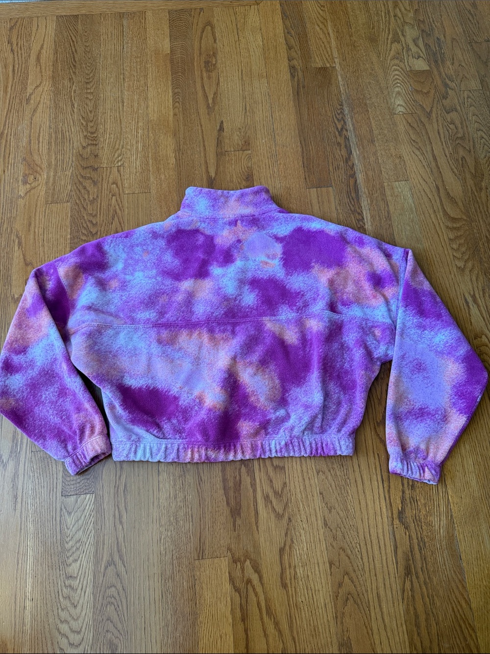Nike Therma-FIT Oversized Half Zip Fleece Pullover Sweatshirt Pocket Pink Sz XS - Picture 7 of 12